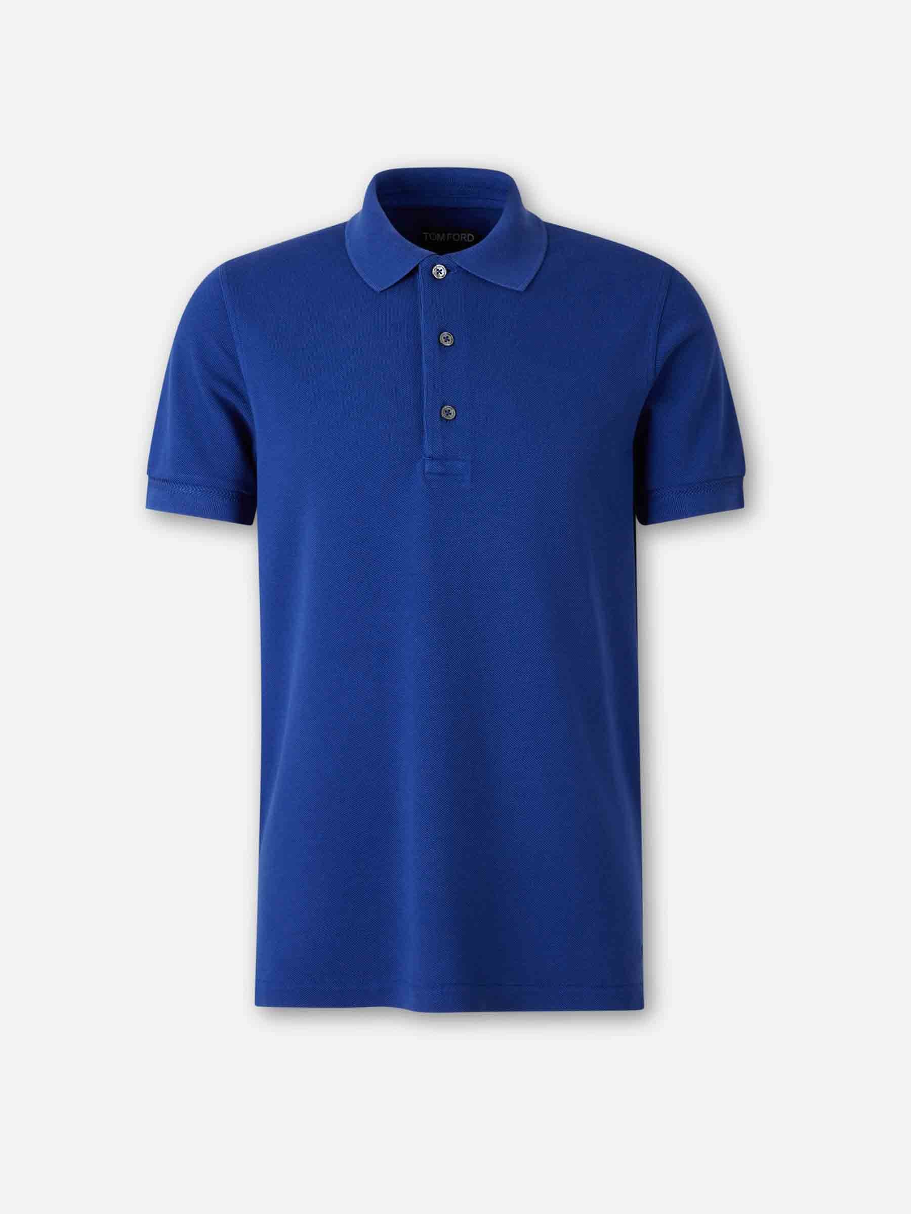 Tom Ford Hombre Barcelona Polo Liso Algodón color Azul Real sku 552-001662 04 - Foto 1