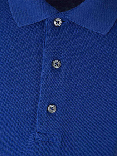 Tom Ford Hombre Barcelona Polo Liso Algodón color Azul Real sku 552-001662 04 - Foto 3