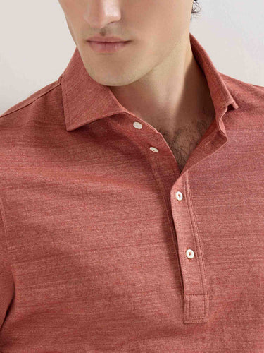 Brunello Cucinelli Hombre Barcelona Polo Punto color Terracota sku 552-001682 01 - Foto 4