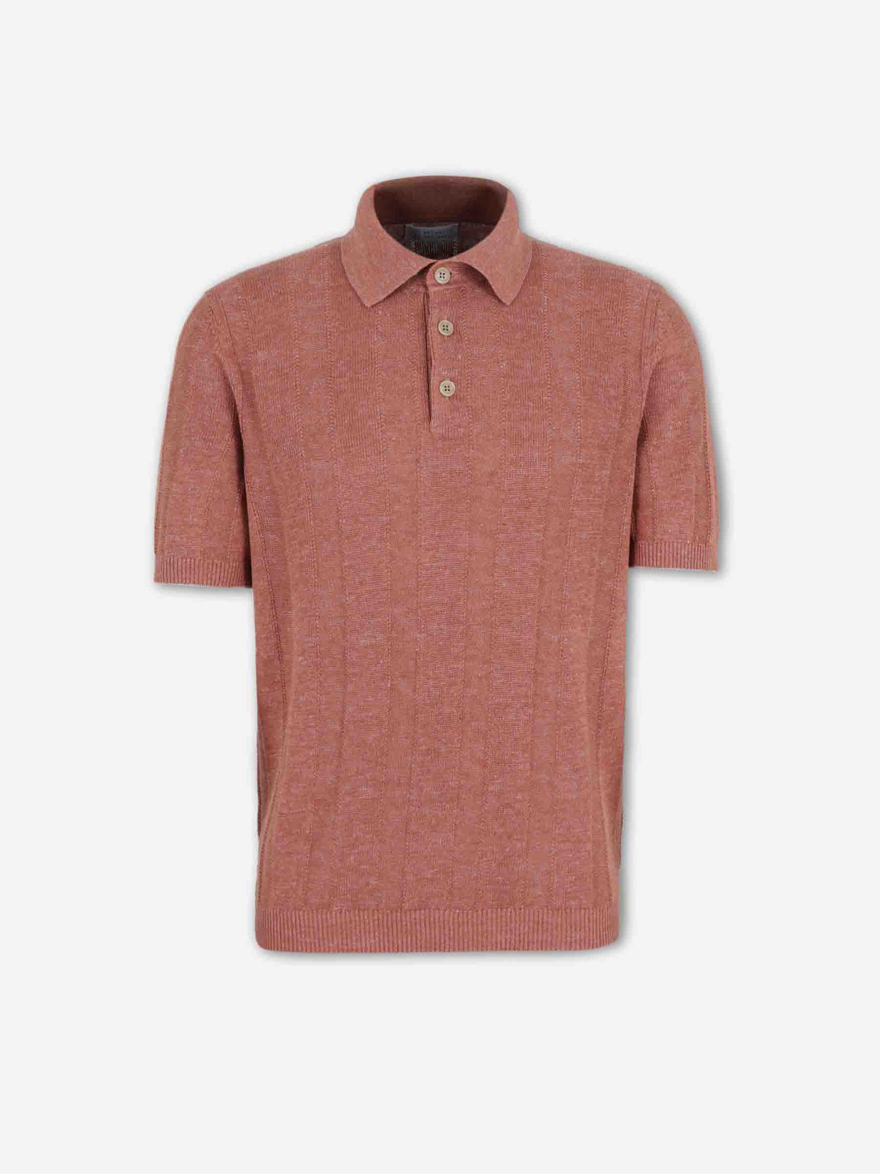 Brunello Cucinelli Hombre Barcelona Polo Punto Lino color Terracota sku 552-001684 01 - Foto 1