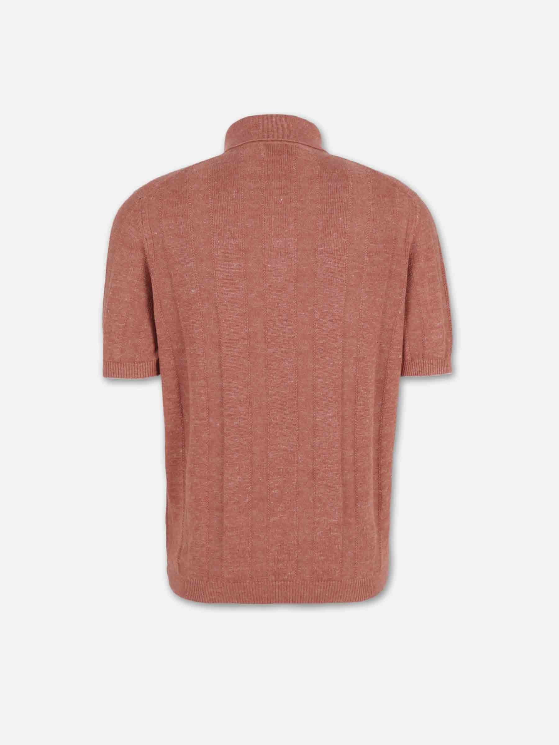 Brunello Cucinelli Hombre Barcelona Polo Punto Lino color Terracota sku 552-001684 01 - Foto 2