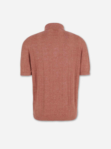 Brunello Cucinelli Hombre Barcelona Polo Punto Lino color Terracota sku 552-001684 01 - Foto 2