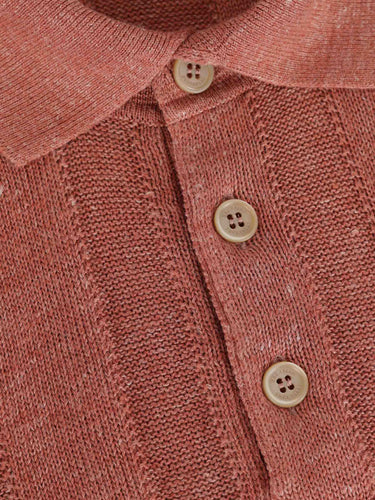 Brunello Cucinelli Hombre Barcelona Polo Punto Lino color Terracota sku 552-001684 01 - Foto 3