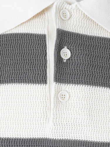 Ami Paris Hombre Barcelona Polo Punto Listado color Crema sku 552-001685 01 - Foto 4