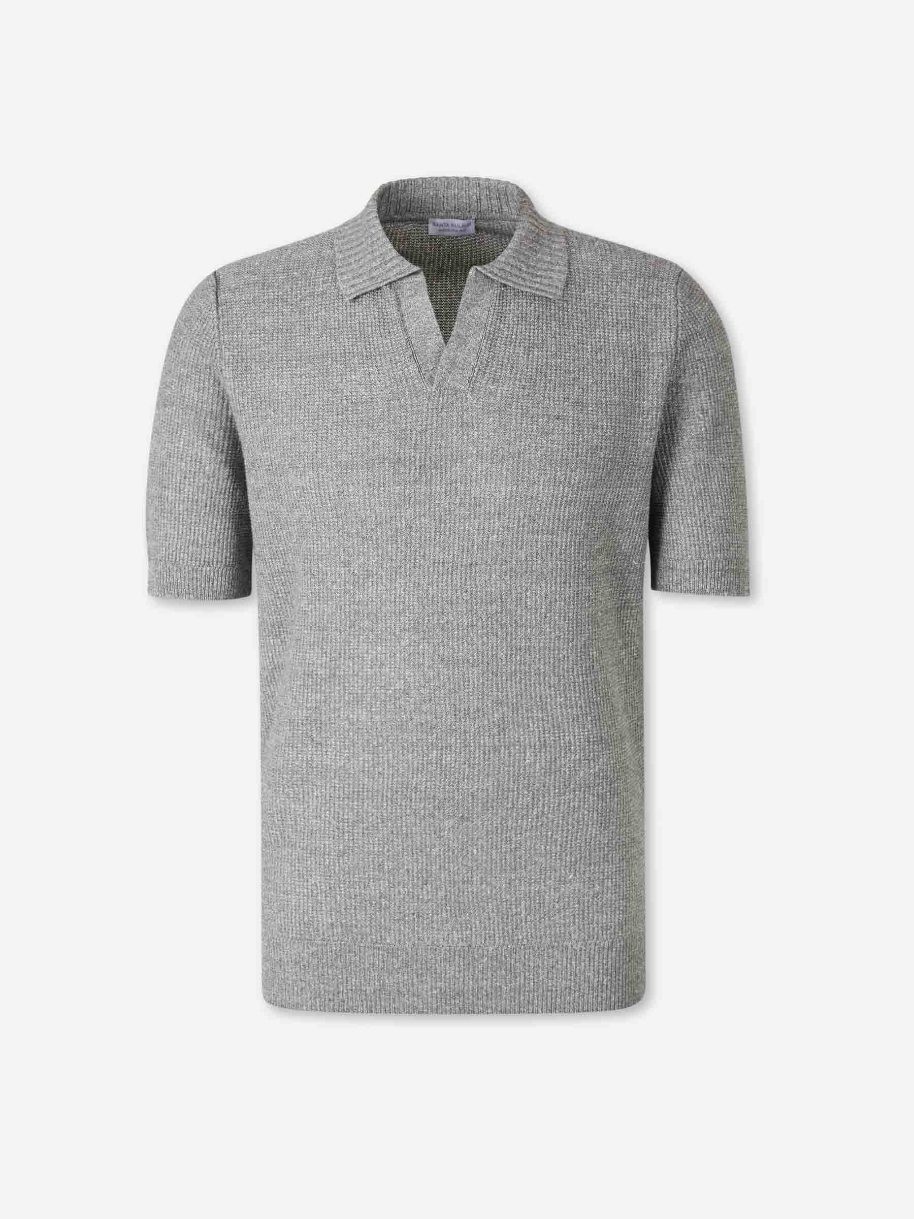 Santa Eulalia Hombre Barcelona Polo Punto Lino color Gris sku 552-001694 03 - Foto 1