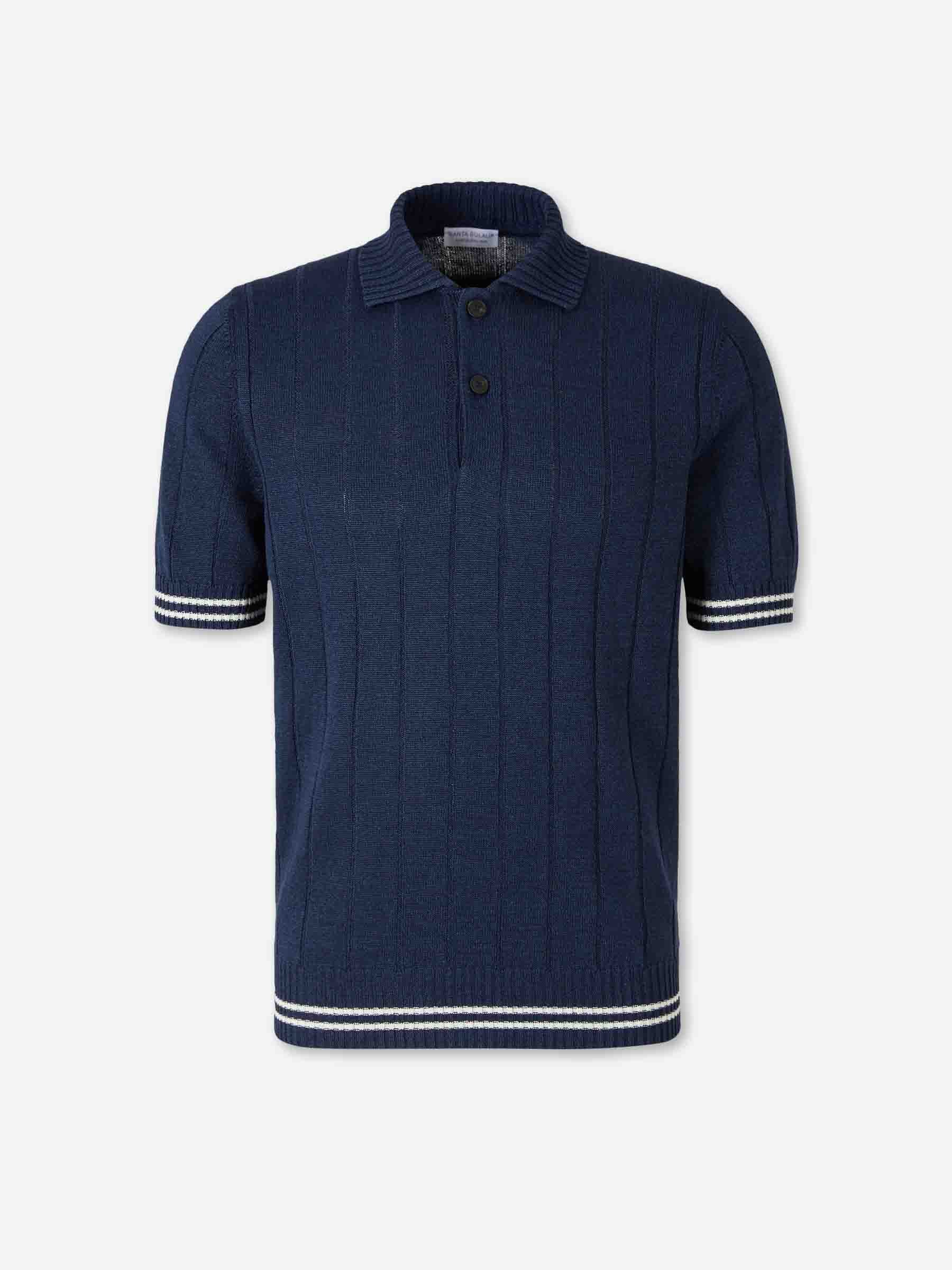 Santa Eulalia Hombre Barcelona Polo Punto Lino color Azul Marino sku 552-001695 01 - Foto 1