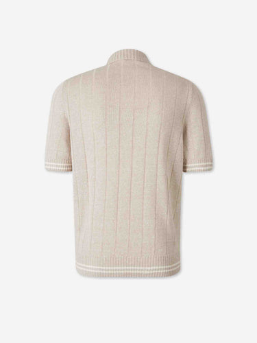 Santa Eulalia Hombre Barcelona Polo Punto Lino color Crema sku 552-001695 02 - Foto 2