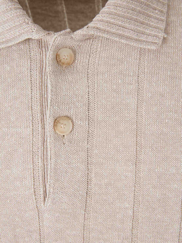 Santa Eulalia Hombre Barcelona Polo Punto Lino color Crema sku 552-001695 02 - Foto 3