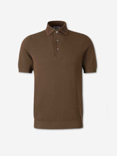 Santa Eulalia Hombre Barcelona Polo Punto Algodón color Marrón Oscuro sku 552-001696 02 - Foto 1