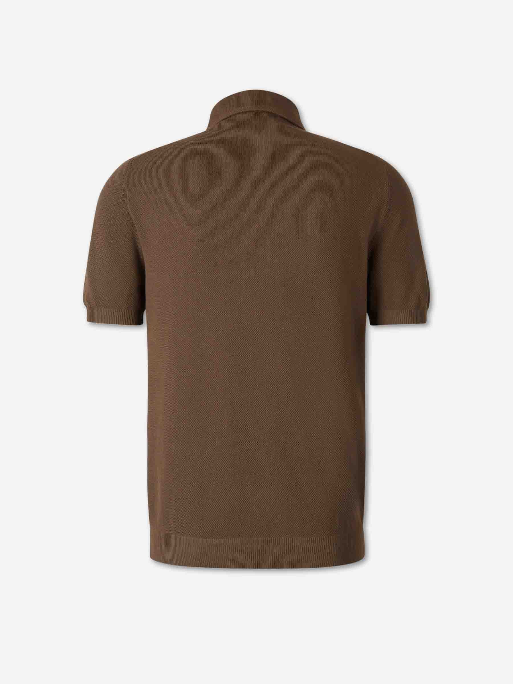 Santa Eulalia Hombre Barcelona Polo Punto Algodón color Marrón Oscuro sku 552-001696 02 - Foto 2