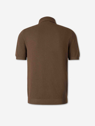 Santa Eulalia Hombre Barcelona Polo Punto Algodón color Marrón Oscuro sku 552-001696 02 - Foto 2