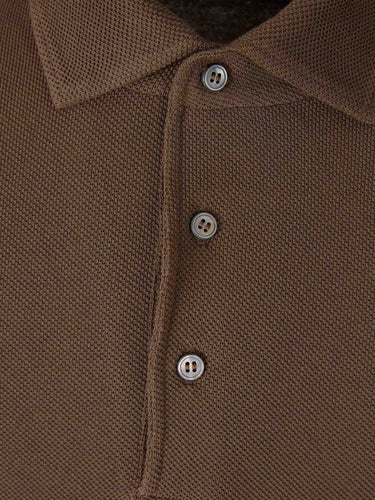 Santa Eulalia Hombre Barcelona Polo Punto Algodón color Marrón Oscuro sku 552-001696 02 - Foto 3
