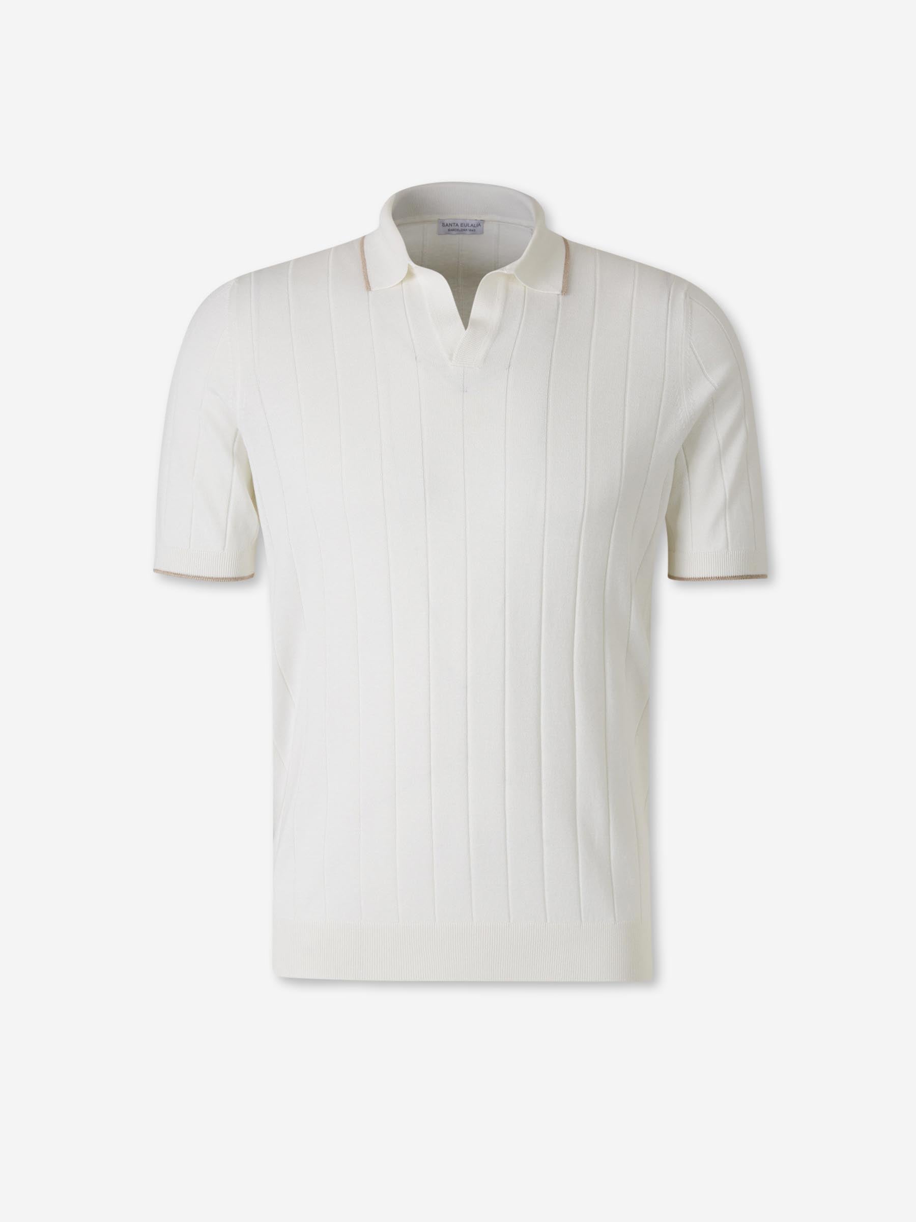 Santa Eulalia Hombre Barcelona Polo Punto Seda color Marfil sku 552-001697 01 - Foto 1