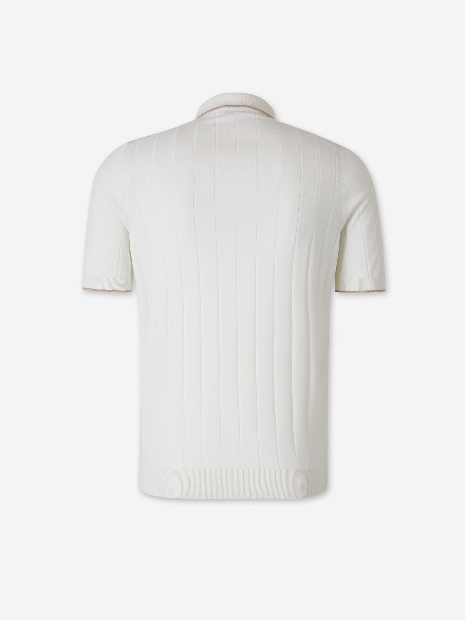 Santa Eulalia Hombre Barcelona Polo Punto Seda color Marfil sku 552-001697 01 - Foto 2