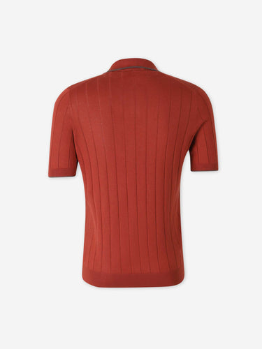 Santa Eulalia Hombre Barcelona Polo Punto Seda color Terracota sku 552-001697 02 - Foto 2