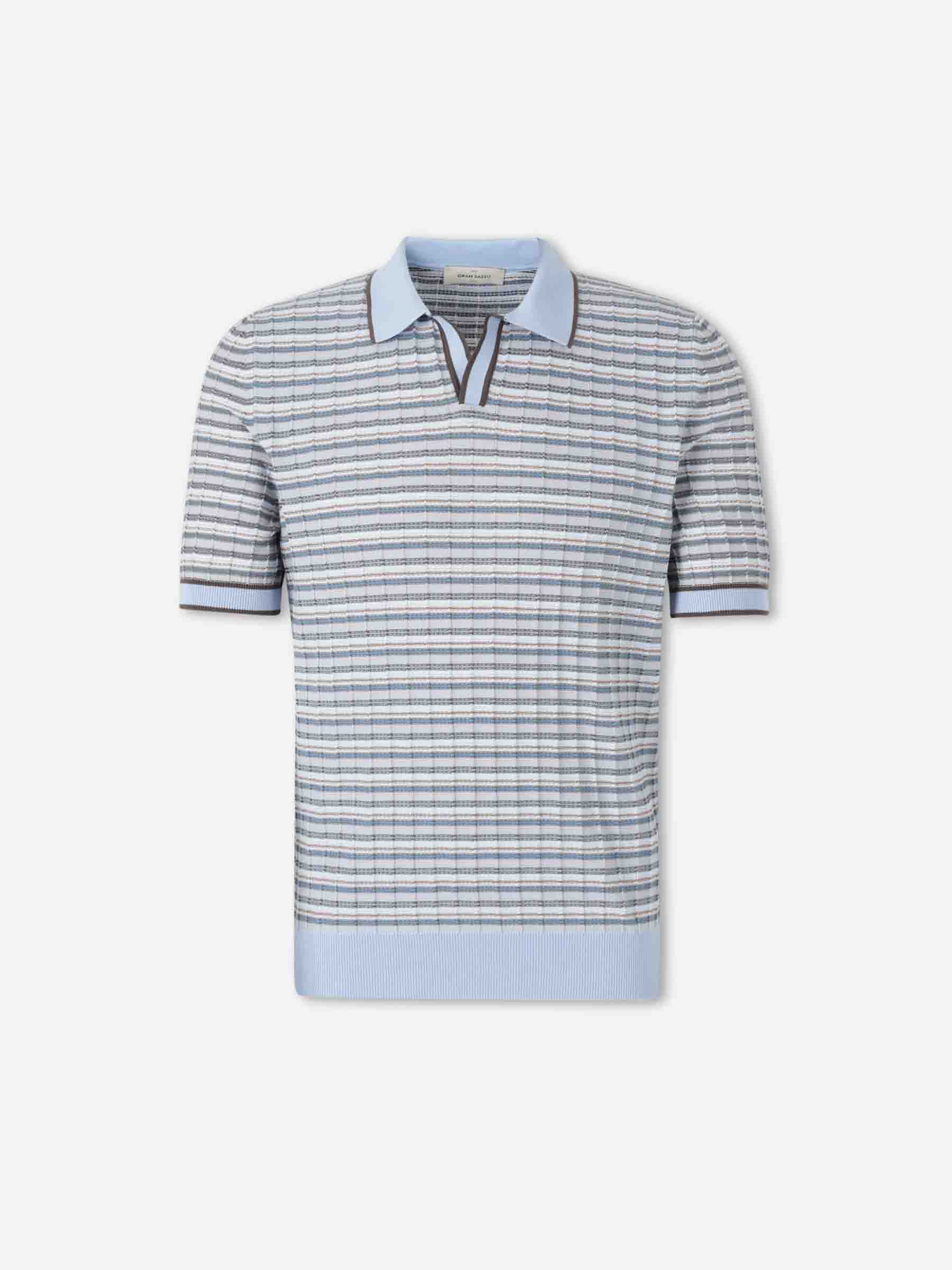 Gran Sasso Hombre Barcelona Polo punto listado color Multicolor sku 552-001698 02 - Foto 1