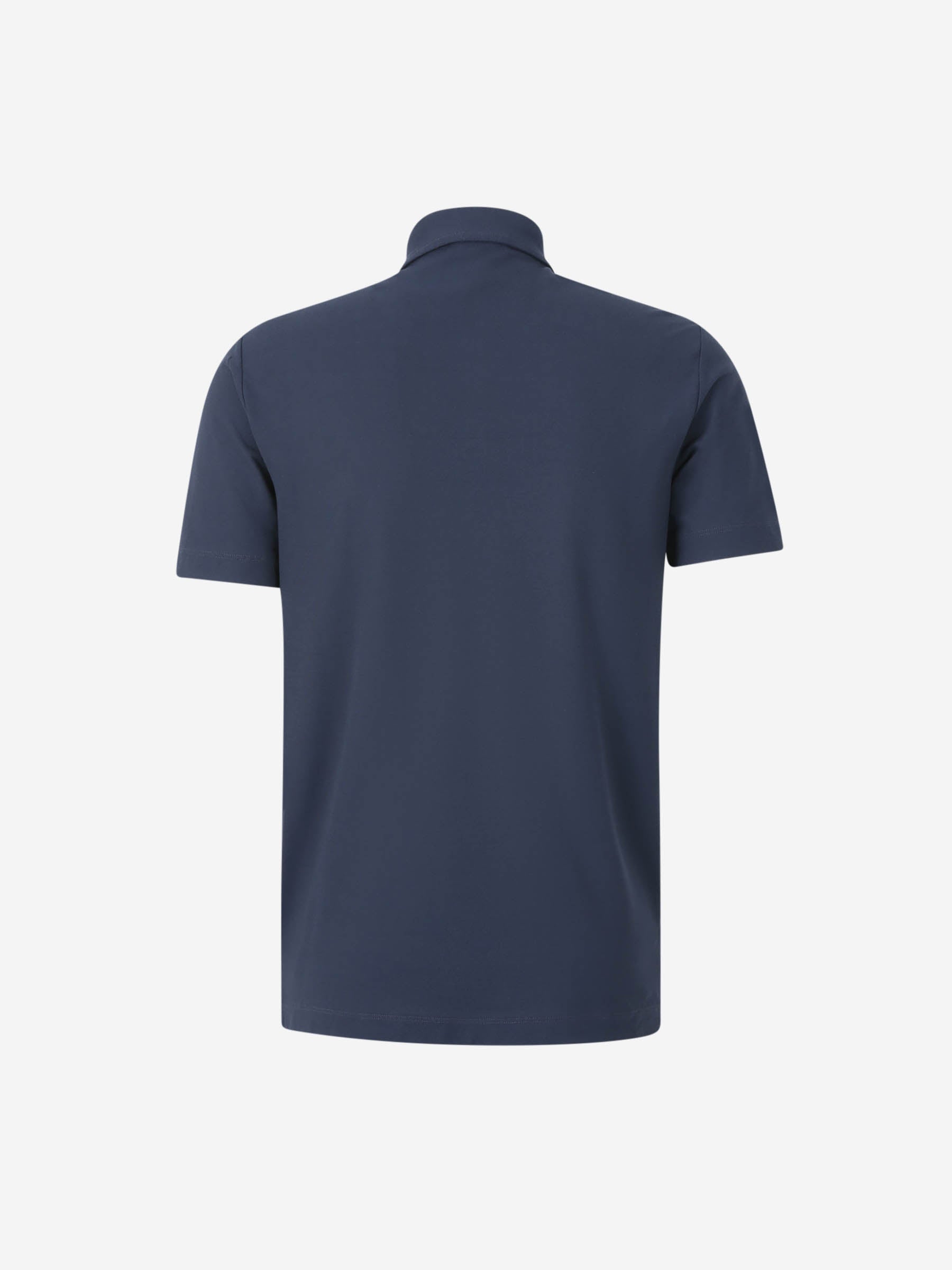 Zanone Hombre Barcelona Polo Liso Algodón color Azul Noche sku 552-001702 02 - Foto 2