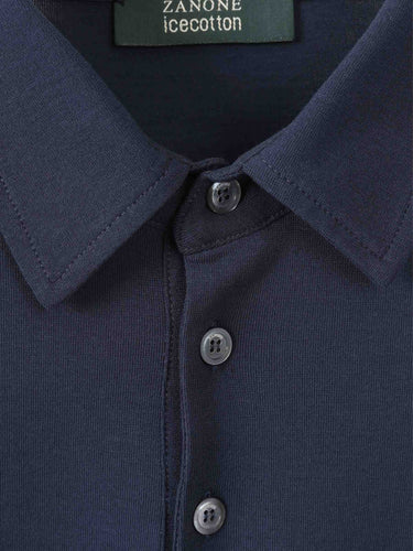 Zanone Hombre Barcelona Polo Liso Algodón color Azul Noche sku 552-001702 02 - Foto 3