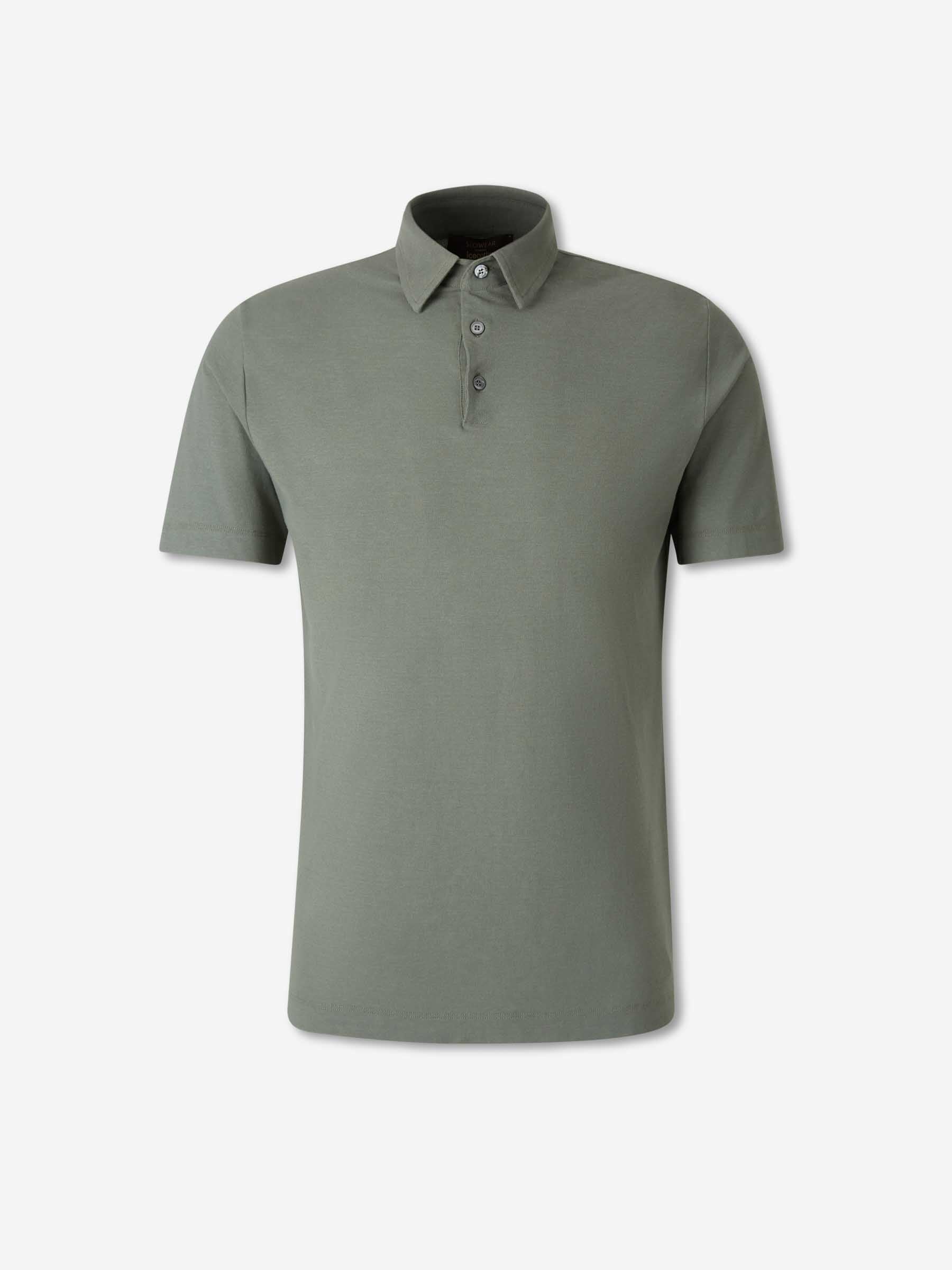 Zanone Hombre Barcelona Polo Liso Algodón color Verde Manzana sku 552-001702 04 - Foto 1