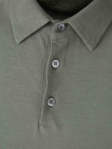 Zanone Hombre Barcelona Polo Liso Algodón color Verde Manzana sku 552-001702 04 - Foto 3