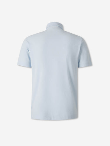 Zanone Hombre Barcelona Polo Liso Algodón color Azul Celeste sku 552-001702 05 - Foto 2
