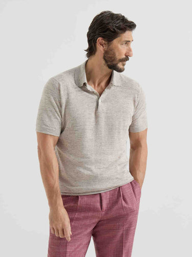Brunello Cucinelli Hombre Barcelona Polo Manga Corta color Beige sku 552-001705 01 - Foto 2