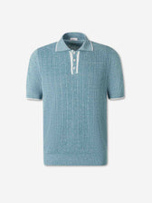 Santa Eulalia Hombre Barcelona Polo Punto Lino color Azul sku 552-001714 01 - Foto 1