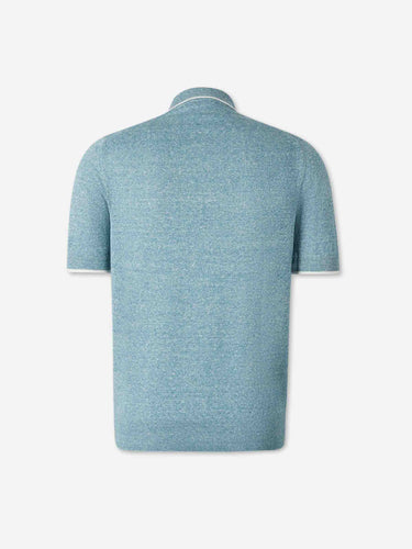 Santa Eulalia Hombre Barcelona Polo Punto Lino color Azul sku 552-001714 01 - Foto 2