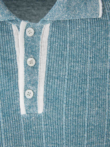 Santa Eulalia Hombre Barcelona Polo Punto Lino color Azul sku 552-001714 01 - Foto 3