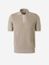 Santa Eulalia Hombre Barcelona Polo Punto Lino color Taupe sku 552-001714 02 - Foto 1