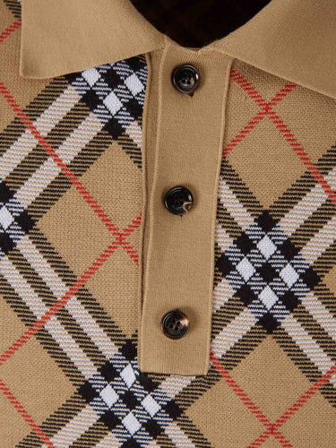 Burberry Hombre Barcelona Polo Punto Check color Camel sku 552-001720 01 - Foto 3