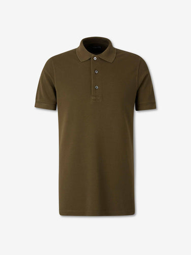 Tom Ford Hombre Barcelona Polo Liso color Verde Militar sku 552-001722 02 - Foto 1