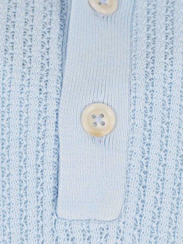 Santa Eulalia Hombre Barcelona Polo Punto Canalé color Azul Celeste sku 552-001730 03 - Foto 4