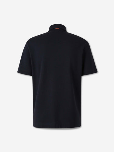 Zegna Hombre Barcelona Polo Manga Corta color Azul Noche sku 552-001734 01 - Foto 2