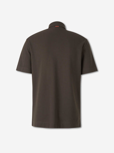 Zegna Hombre Barcelona Polo Manga Corta color Marrón sku 552-001734 02 - Foto 2