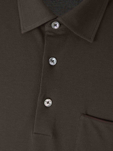 Zegna Hombre Barcelona Polo Manga Corta color Marrón sku 552-001734 02 - Foto 3