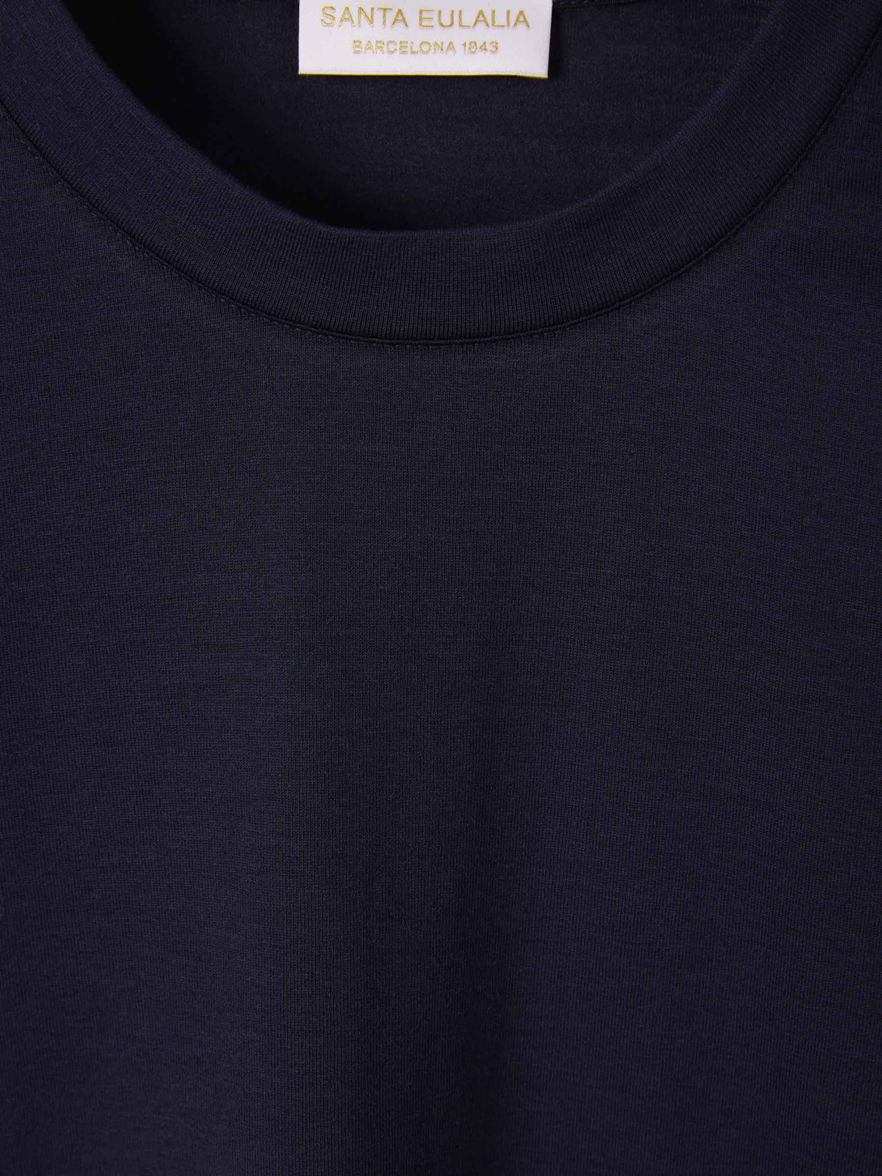 Santa Eulalia Hombre Barcelona Camiseta Lisa Algodón color Azul Marino sku 553-003923 03 - Foto 2