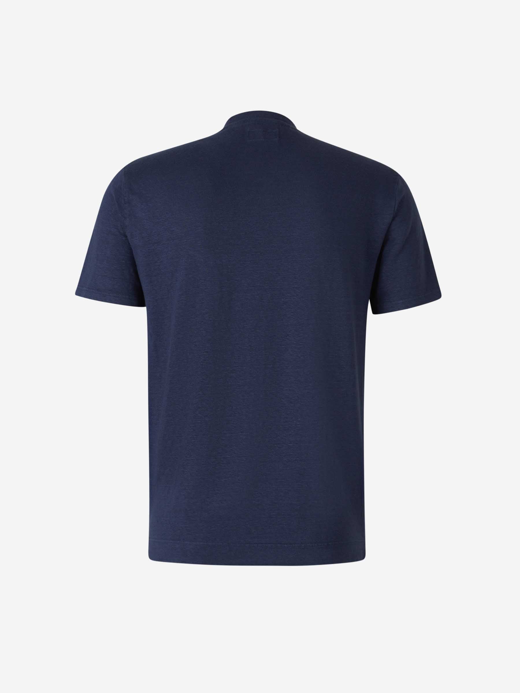 Santa Eulalia Hombre Barcelona Camiseta Aberturas Lino color Azul Marino sku 553-004116 01 - Foto 2