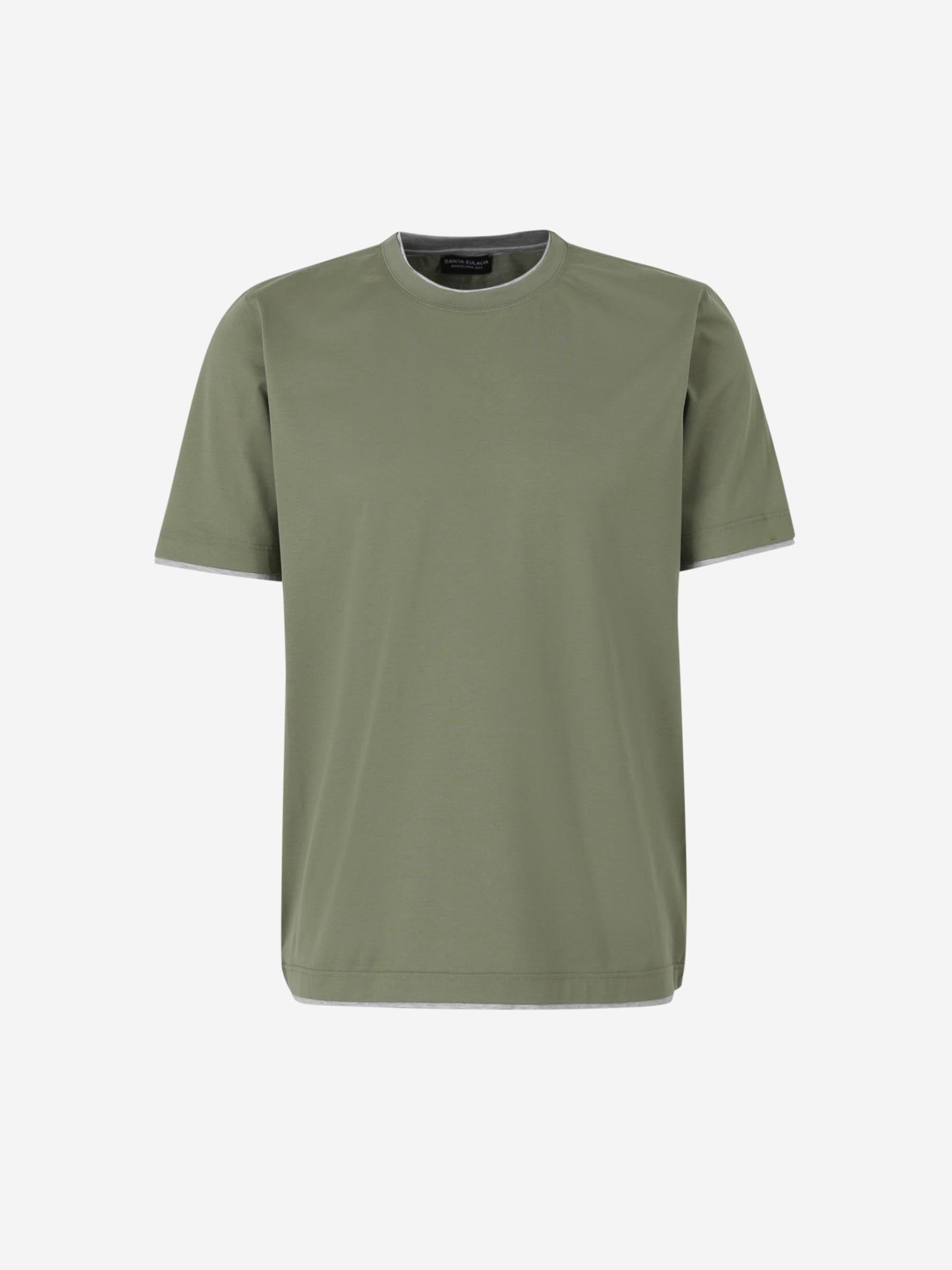 Santa Eulalia Hombre Barcelona Camiseta Ribete Contraste color Verde sku 553-004265 03 - Foto 1