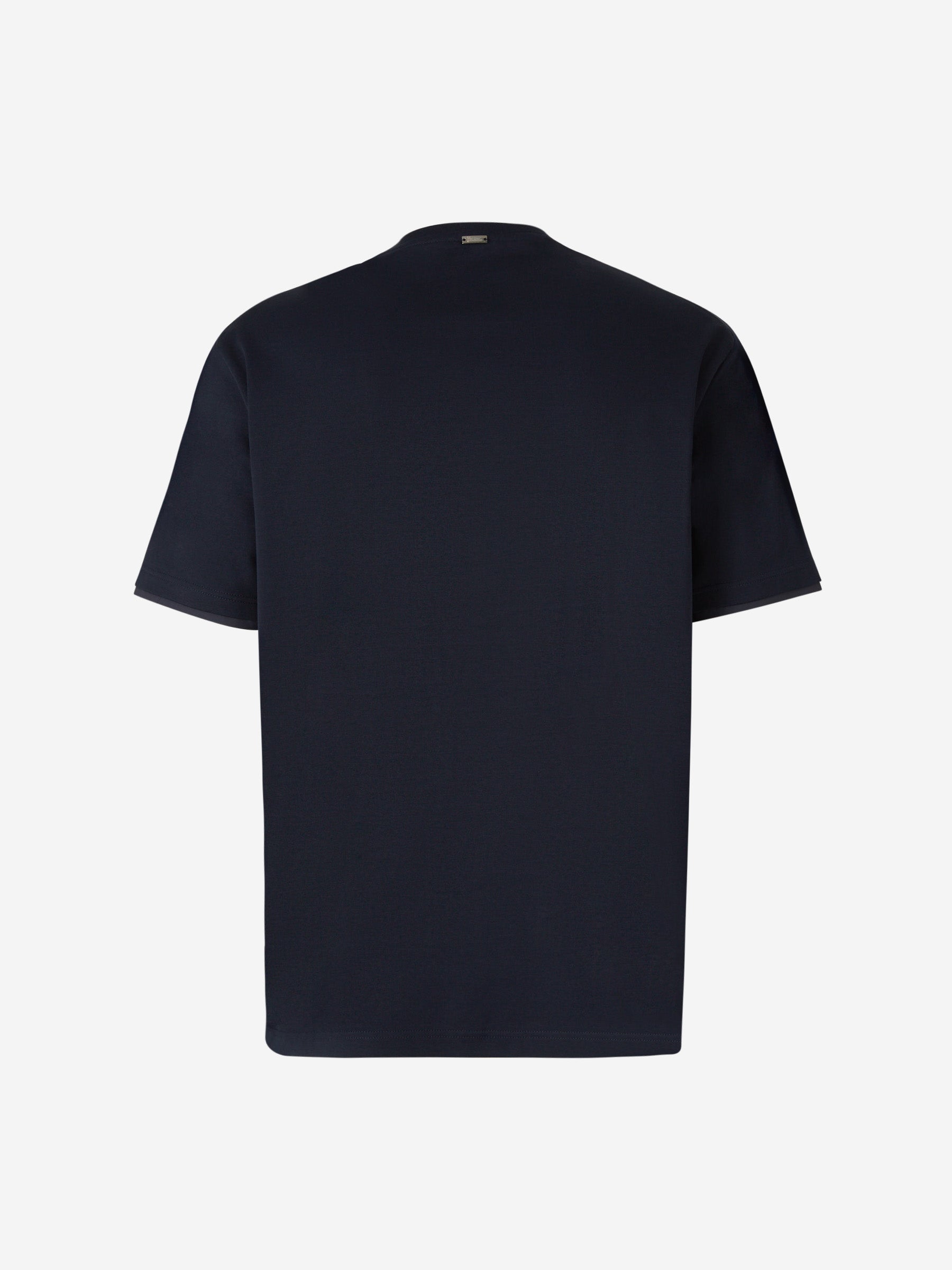 Herno Hombre Barcelona Camiseta Lisa Algodón color Azul Noche sku 553-004311 02 - Foto 2