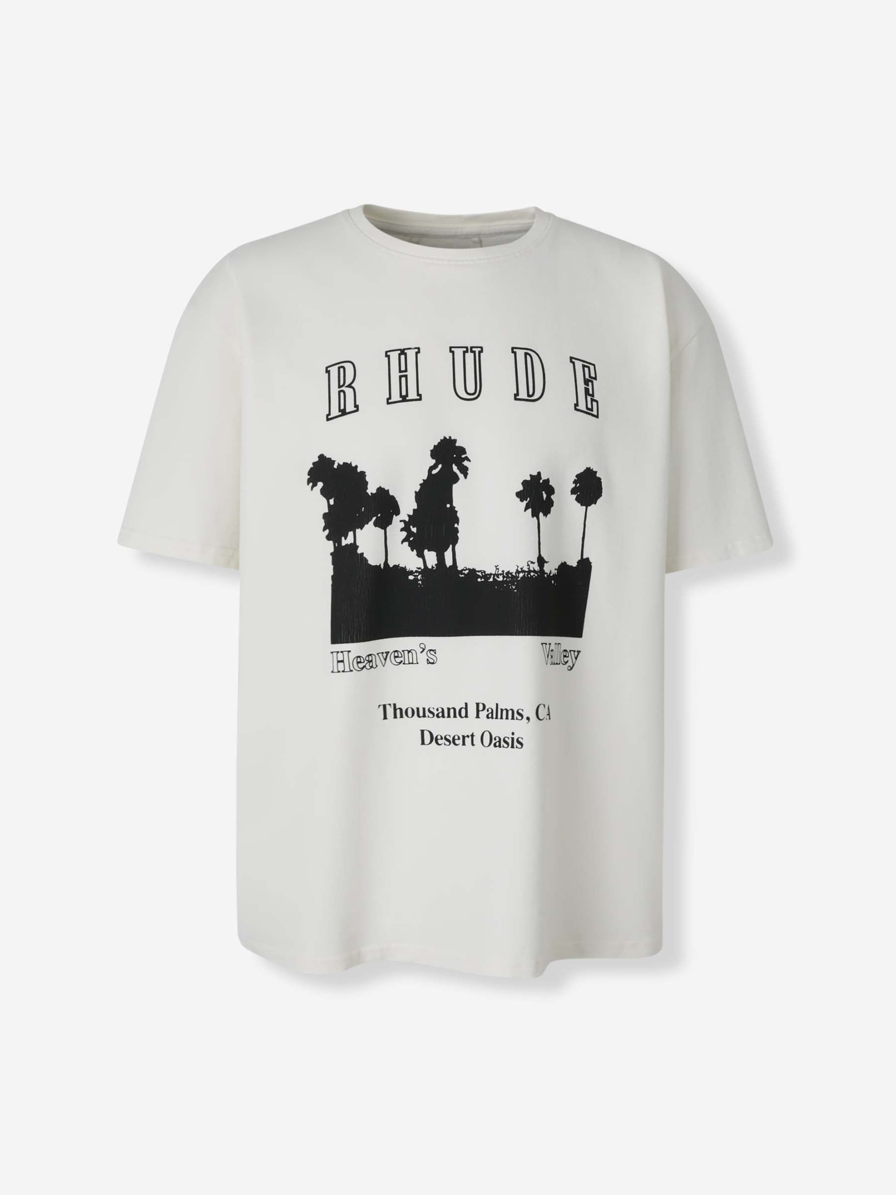 Rhude Hombre Barcelona Camiseta Cuello Redondo color Blanco sku 553-004318 01 - Foto 1