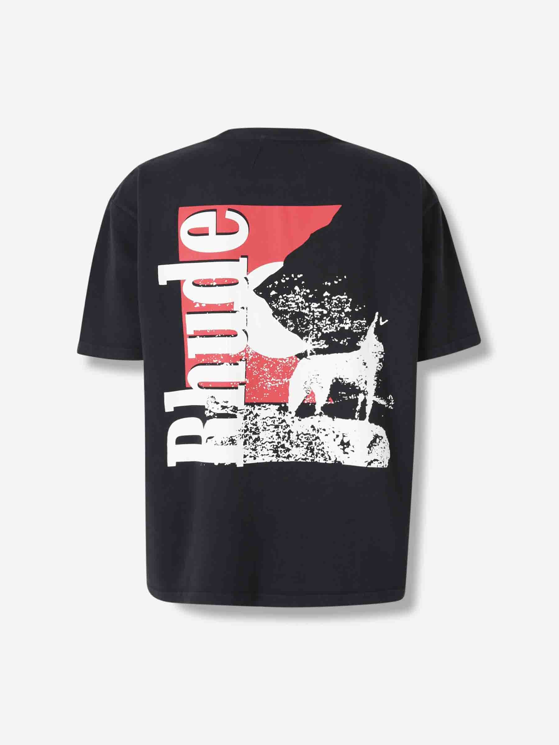 Rhude Hombre Barcelona Camiseta Cuello Redondo color Negro sku 553-004319 01 - Foto 2