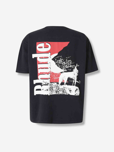 Rhude Hombre Barcelona Camiseta Cuello Redondo color Negro sku 553-004319 01 - Foto 2