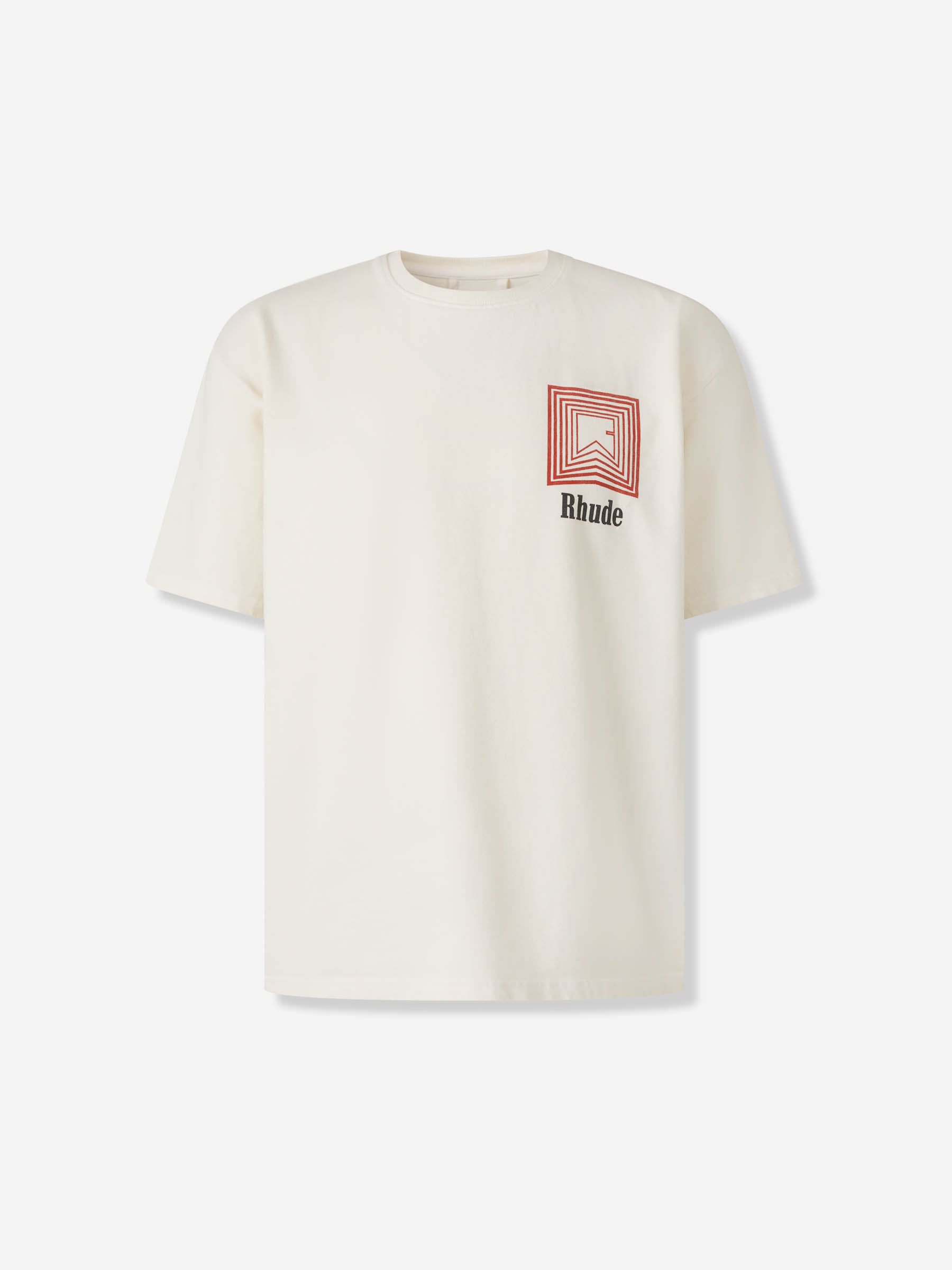 Rhude Hombre Barcelona Camiseta Chevron Logo Repeat color Crema sku 553-004329 01 - Foto 1