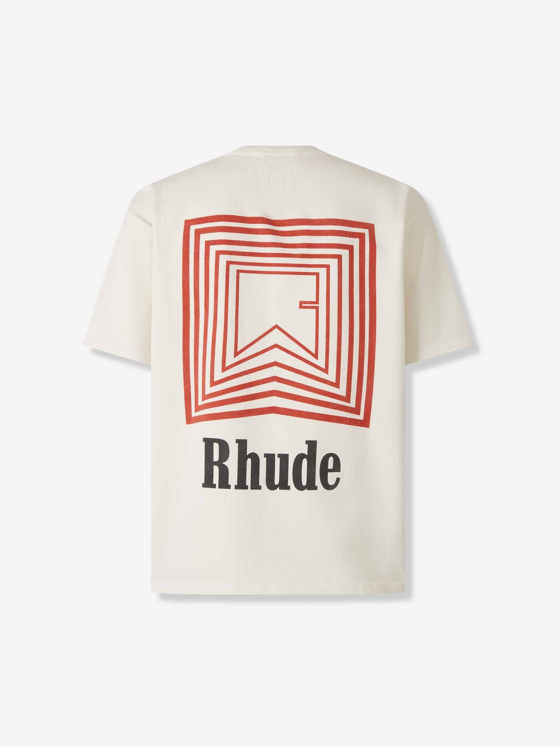 Rhude Hombre Barcelona Camiseta Chevron Logo Repeat color Crema sku 553-004329 01 - Foto 2
