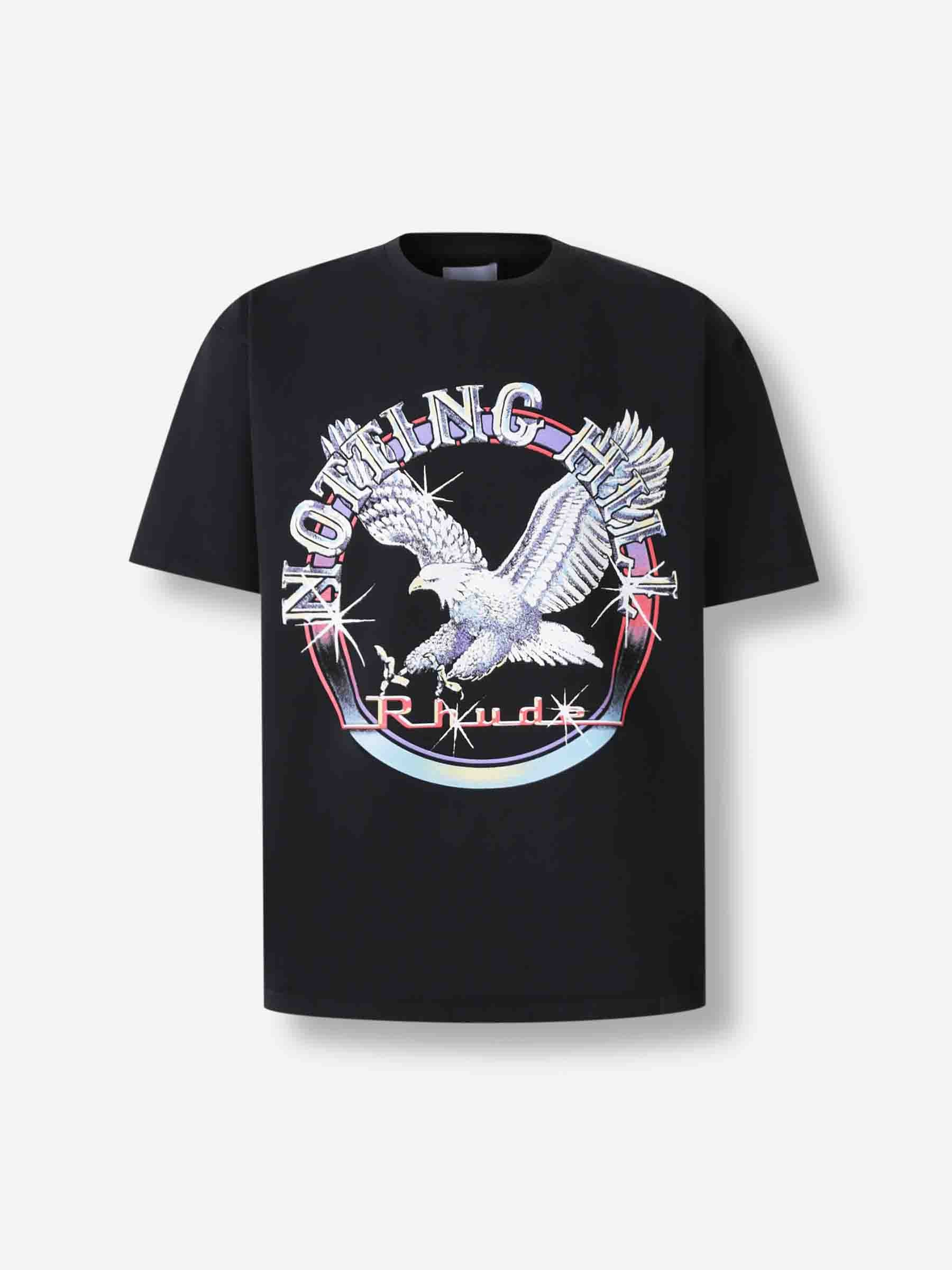 Rhude Hombre Barcelona Camiseta Cuello Redondo color Negro sku 553-004332 01 - Foto 1