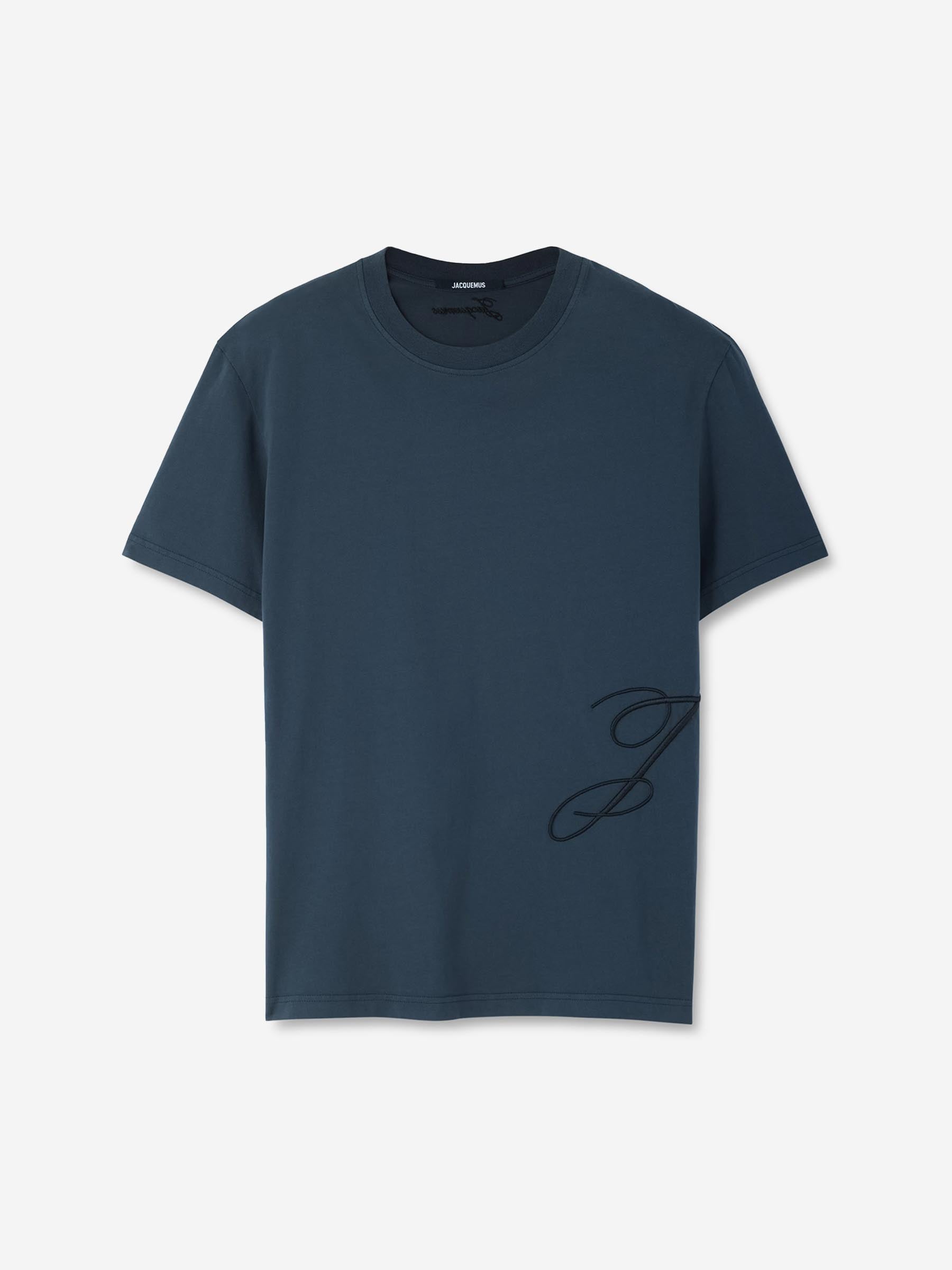 Jacquemus Hombre Barcelona Camiseta Bordado J color Azul Marino sku 553-004337 01 - Foto 1
