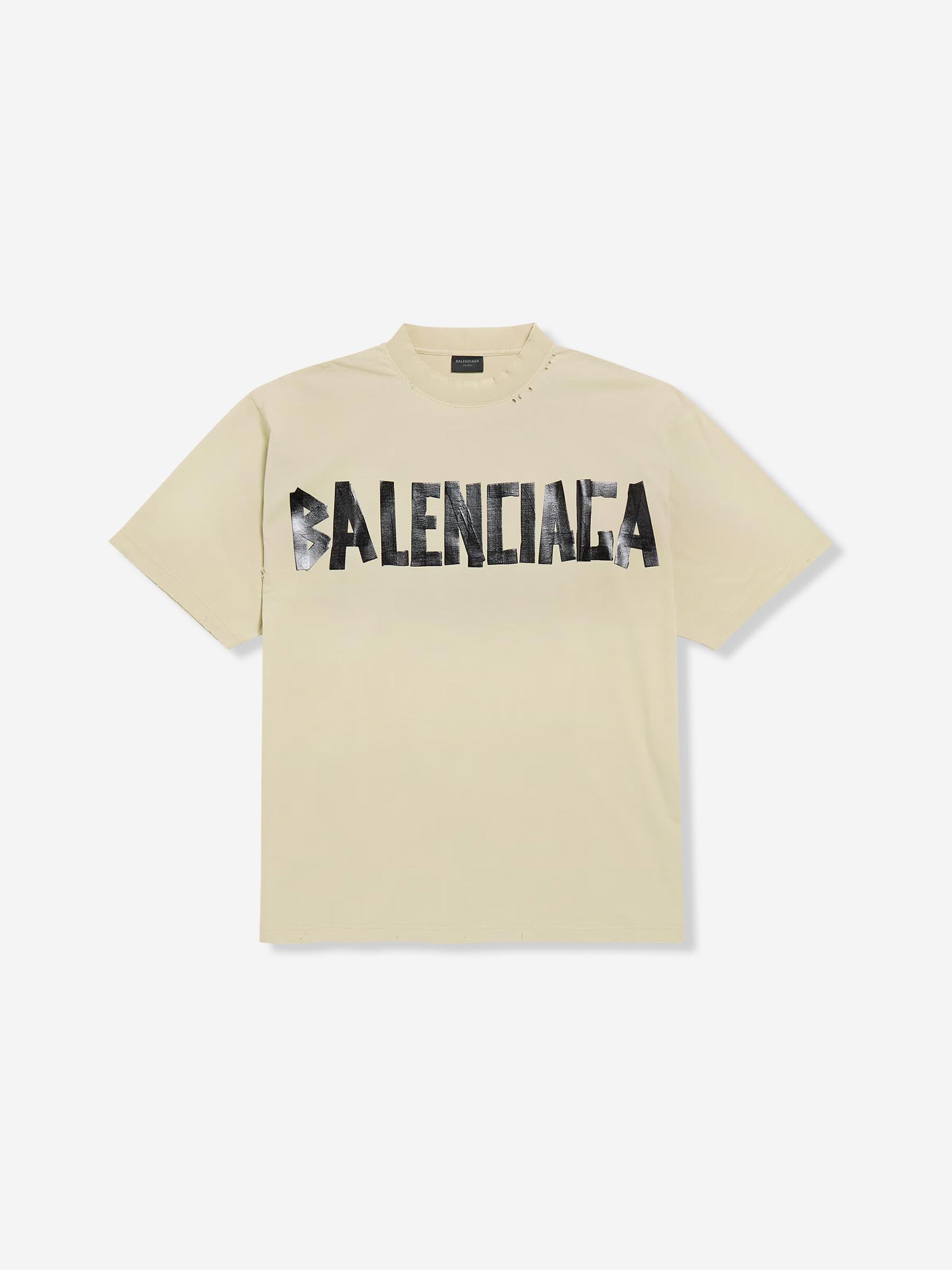 Balenciaga Hombre Barcelona Camiseta Tape Type color Beige sku 553-004338 01 - Foto 1