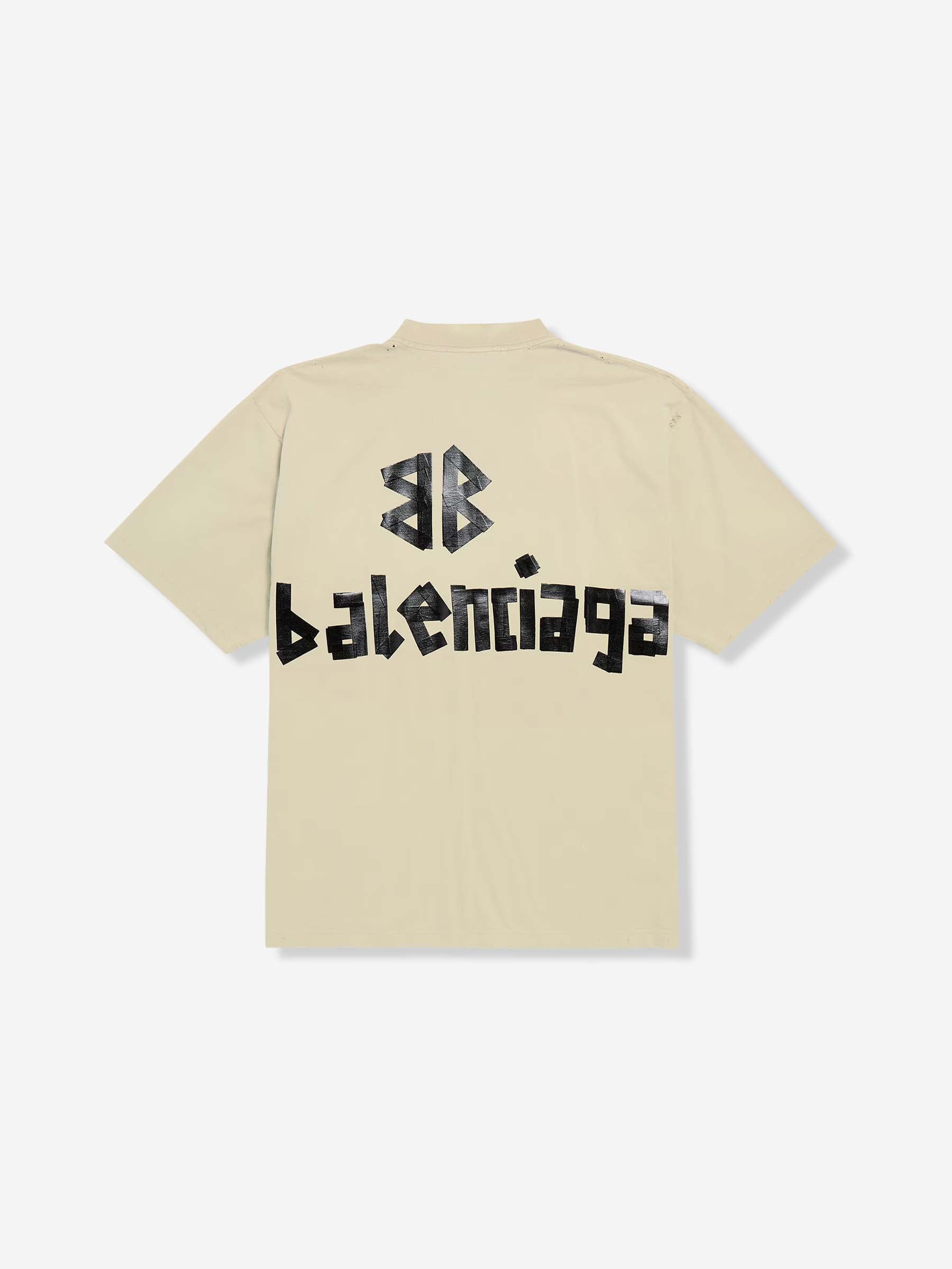 Balenciaga Hombre Barcelona Camiseta Tape Type color Beige sku 553-004338 01 - Foto 2