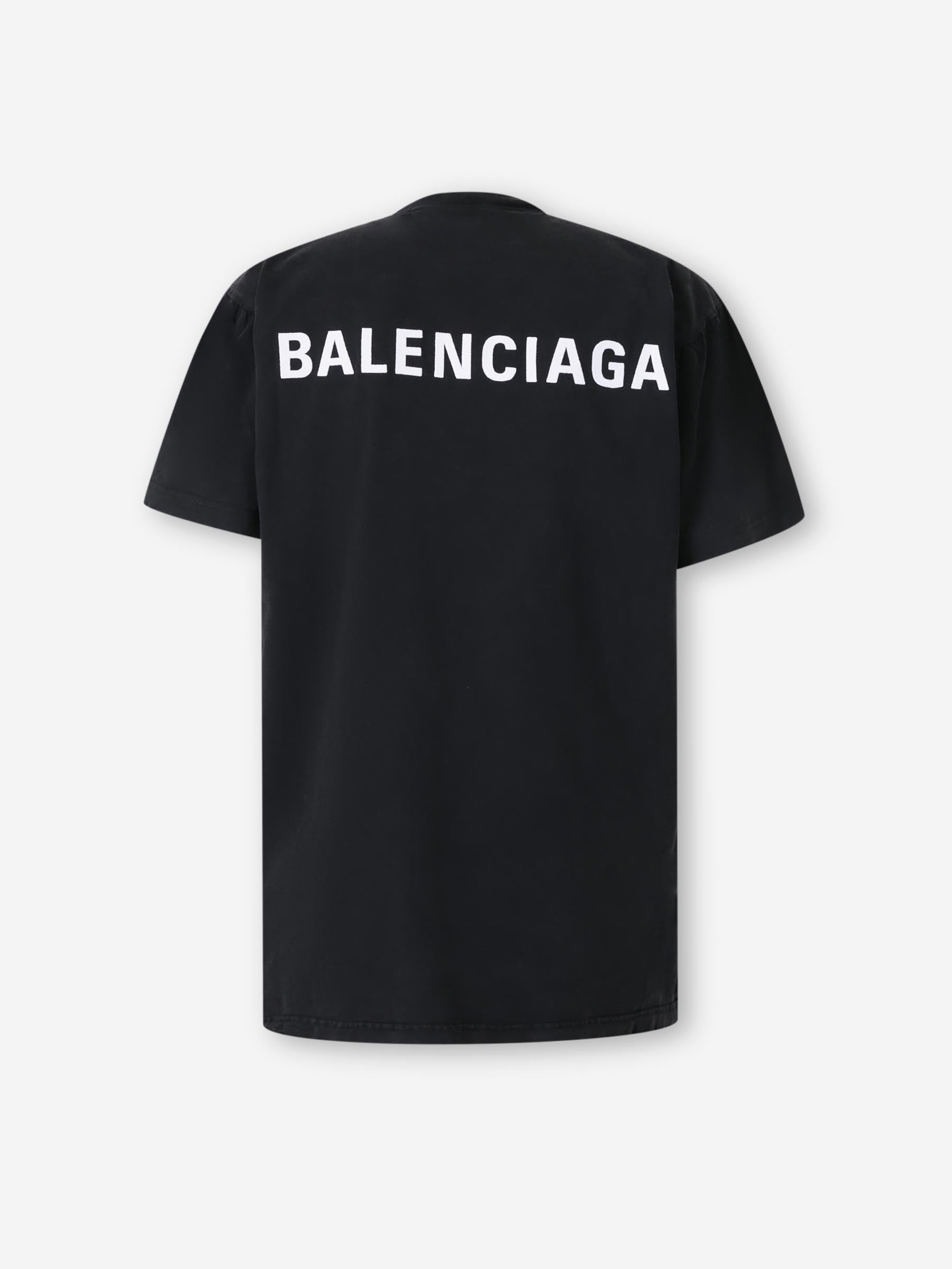 Balenciaga Hombre Barcelona Camiseta Cuello Redondo color Negro sku 553-004341 01 - Foto 2